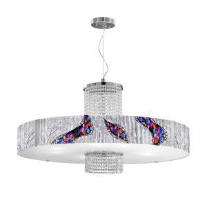 Hängeleuchte EMOZIONE, KOLARZ Pure, Chrom, Kiss Silber