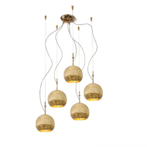 Hängeleuchte LUNA, Gold 24K, Liberta Gold/Weiß