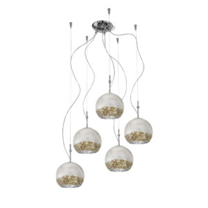 Hängeleuchte LUNA, Chrom, Liberta Silber