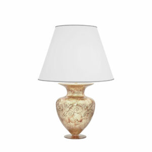 Tischleuchte ANFORA, Chrom, Medici Silber