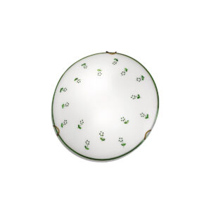 Deckenleuchte NONNA, Altmessing, Streublumen Grün