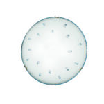 Deckenleuchte NONNA, Altmessing, Streublumen Blau