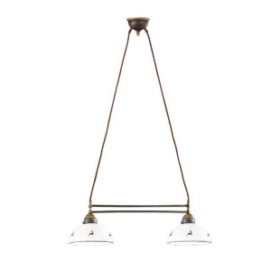 Luster NONNA, Altmessing, Hirsch Grau