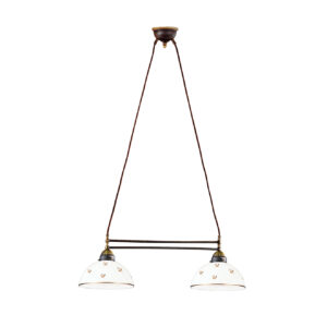 Luster NONNA, Altmessing, Streublumen Gold Glatter R Länge 64 cm