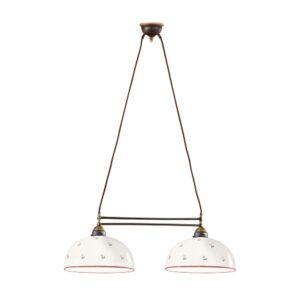 Luster NONNA, Altmessing, Streublumen Rosa Glatter R