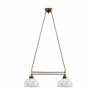 Luster NONNA, Altmessing, Streublumen Rosa Glatter R