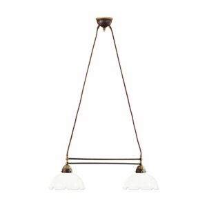 Luster NONNA, Altmessing, Weiß