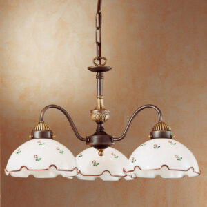 Luster NONNA, Altmessing, Streublumen Rosa