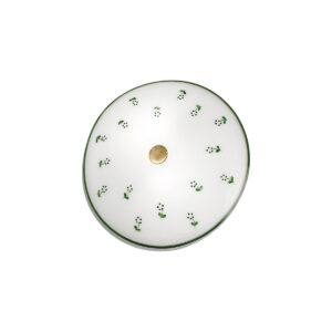 Deckenleuchte NONNA, Altmessing, Streublumen Grün