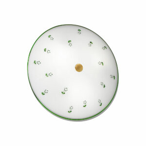 Deckenleuchte NONNA, Altmessing, Streublumen Grün