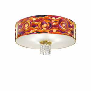 Deckenleuchte EMOZIONE, KOLARZ Pure, Gold 24K, Aqua Red