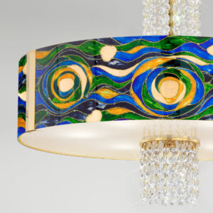Hängeleuchte EMOZIONE, KOLARZ Pure, Gold 24K, Aqua Blue