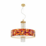 Hängeleuchte EMOZIONE, KOLARZ Pure, Gold 24K, Aqua Red