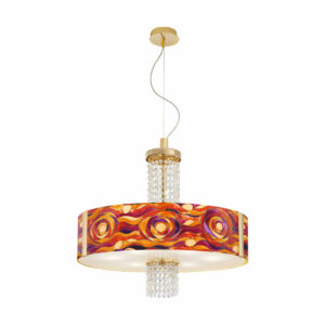 Hängeleuchte EMOZIONE, KOLARZ Pure, Gold 24K, Aqua Red