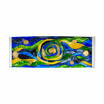 Wandleuchte EMOZIONE, Gold 24K, Aqua Blue