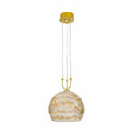 Hängeleuchte LUNA, Gold 24K, Aqua Champagne