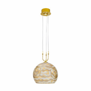 Hängeleuchte LUNA, Gold 24K, Aqua Champagne