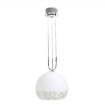 Hängeleuchte LUNA, Chrom, Liberta Weiß/Gold