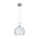 Hängeleuchte LUNA,Toscana Silber/Ice