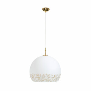 Hängeleuchte LUNA, Gold 24K, Liberta Weiß/Gold