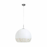 Hängeleuchte LUNA, Chrom, Liberta Weiß/Gold