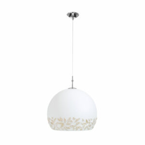 Hängeleuchte LUNA, Chrom, Liberta Weiß/Gold