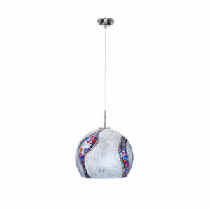 Hängeleuchte LUNA, Chrom, Kiss Silber