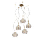 Hängeleuchte LUNA, Gold 24K, Albero Multi Transparent