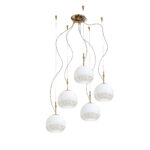 Hängeleuchte LUNA, Gold 24K, Liberta Weiß/Gold