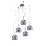 Hängeleuchte LUNA, Chrom, Kiss Silber