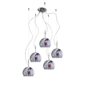 Hängeleuchte LUNA, Chrom, Kiss Silber