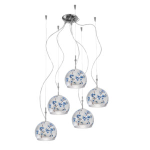 Hängeleuchte LUNA, Chrom, Primavera Silber