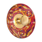 Wandleuchte LUNA, Gold 24K, Aqua Red