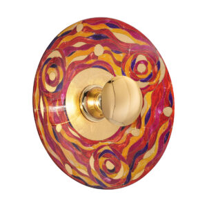 Wandleuchte LUNA, Gold 24K, Aqua Red