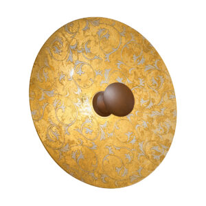 Wandleuchte LUNA, Corten, Toscana Gold/Weiß