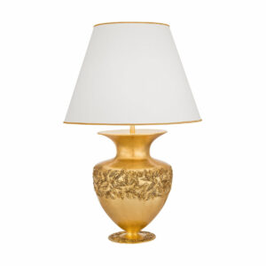 Tischleuchte ANFORA, Gold 24K, Liberta Gold/Weiß