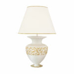 Tischleuchte ANFORA, Gold 24K, Liberta Weiß/Gold