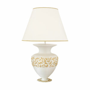 Tischleuchte ANFORA, Gold 24K, Liberta Weiß/Gold