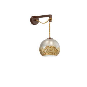 Wandleuchte FANTASIA DECORATA, Corten, Liberta Silber