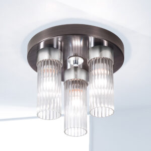 Deckenleuchte GIRO, Brunito gebürstet / Nickel gebürstet