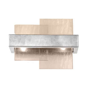 Wandleuchte RETTANGOLO, Blattsilber