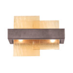 Wandleuchte RETTANGOLO, Brunito gebürstet / Nickel gebürstet