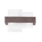 Wandleuchte RETTANGOLO, Brunito gebürstet / Nickel gebürstet