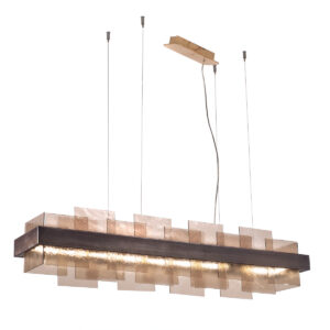 Luster RETTANGOLO, Brunito gebürstet / Nickel gebürstet