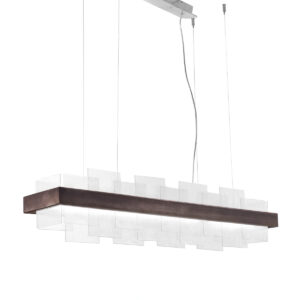 Luster RETTANGOLO, Brunito gebürstet / Nickel gebürstet