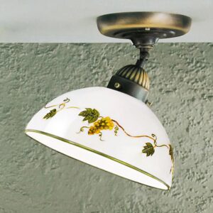 Deckenleuchte NONNA, Altmessing, Vino, Glatter Rand