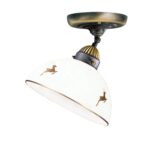 Deckenleuchte NONNA, Altmessing, Hirsch Gold