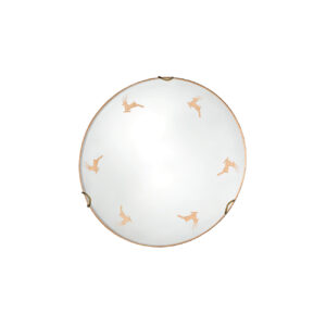 Deckenleuchte NONNA, Altmessing, Hirsch Gold D 30 cm