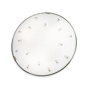 Deckenleuchte NONNA, Altmessing, Streublumen Rosa