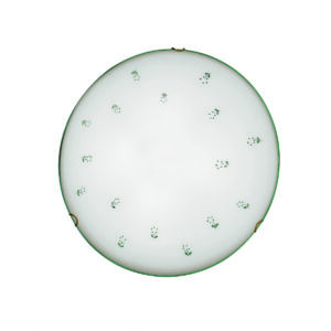 Deckenleuchte NONNA, Altmessing, Streublumen Grün